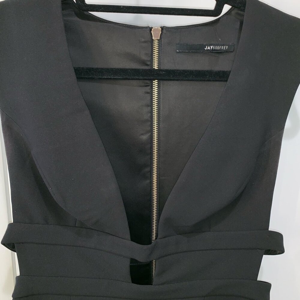 COPY - JAY GODFREY Deep Neck Back Zip Dress - Picture 6 of 6